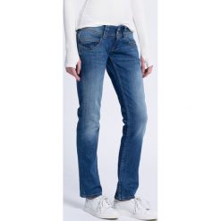 Pepe Jeans - Jeansy. Niebieskie jeansy damskie Pepe Jeans, z obniżonym stanem. W wyprzedaży za 179,90 zł.