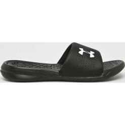 Under Armour - Klapki. Czarne kapcie męskie Under Armour, z gumy, bez zapięcia. W wyprzedaży za 99,90 zł.