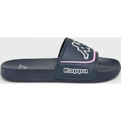 Kappa - Klapki. Niebieskie klapki damskie Kappa, bez wzorów, z materiału, bez obcasa, na obcasie. Za 59,90 zł.