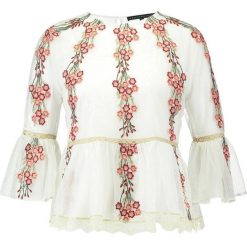 Bluzki damskie: Endless Rose EMBROIDERED MESH WITH PEPLUM Bluzka off white combo