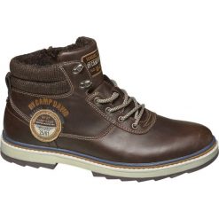 Kozaki męskie Venture by Camp David brązowe. Brązowe buty zimowe męskie marki Venture by Camp David, z materiału, na sznurówki. Za 199,90 zł.