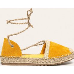 Answear - Espadryle Jeeini. Żółte espadryle damskie ANSWEAR, bez wzorów, z gumy, bez obcasa, na obcasie. W wyprzedaży za 79,90 zł.