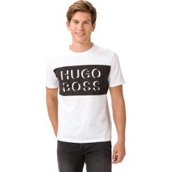 BOSS Tiburt 162 Koszulka Biały. Białe podkoszulki męskie Boss, xxl, z nadrukiem, z bawełny, z krótkim rękawem. Za 264,95 zł.