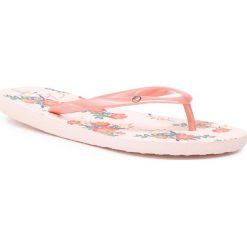 Japonki ROXY - ARJL100668 Rsg. Różowe klapki damskie Roxy, bez wzorów, z tworzywa sztucznego, bez obcasa. W wyprzedaży za 89,00 zł.