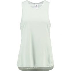 Adidas Performance Koszulka sportowa linen green. Zielone topy sportowe damskie marki adidas Performance, l, z elastanu. W wyprzedaży za 125,30 zł.
