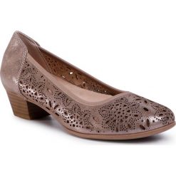 Półbuty CAPRICE - 9-22504-24 Taupe Metallic 341. Pomarańczowe półbuty damskie Caprice, na co dzień, bez wzorów, ze skóry, eleganckie, bez obcasa, na obcasie, bez zapięcia. W wyprzedaży za 189,00 zł.