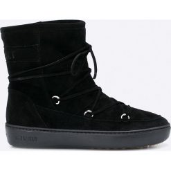 Moon Boot - Śniegowce Pulse Mid. Czarne śniegowce damskie marki Moon Boot, ze skóry, bez zapięcia. W wyprzedaży za 669,90 zł.