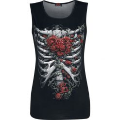 Topy damskie: Spiral Rose Bones Top damski czarny