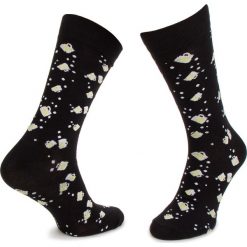 Skarpety Wysokie Męskie DOTS SOCKS - DTS-SX-195-X Czarny. Czarne skarpetki męskie Dots Socks, bez wzorów, z elastanu. Za 19,90 zł.