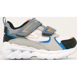 Skechers - Buty dziecięce. Szare trampki chłopięce Skechers, bez wzorów, z gumy, sportowe, z okrągłym noskiem, bez zapięcia. W wyprzedaży za 149,90 zł.