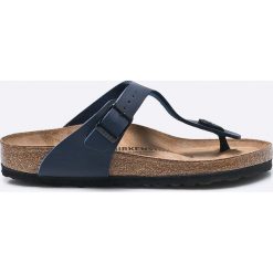 Birkenstock - Japonki Gizeh BS. Niebieskie klapki damskie Birkenstock, bez wzorów, ze skóry, bez obcasa, na obcasie. W wyprzedaży za 219,90 zł.