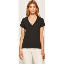 Polo Ralph Lauren - T-shirt. Czarne bluzki damskie Polo Ralph Lauren, s, bez wzorów, z bawełny, polo. Za 259,90 zł.