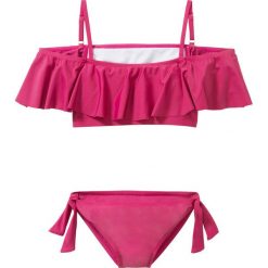Bikini dziewczęce (2 części) bonprix jeżynowo-czerwony. Różowe stroje kąpielowe dziewczęce bonprix, w paski. Za 54,99 zł.