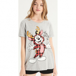 Dwuczęściowa piżama Mickey Mouse - Szary. Szare piżamy damskie marki Sinsay, l, z motywem z bajki. Za 49,99 zł.