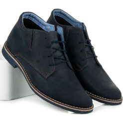 Buty zimowe męskie: GRANATOWE BOTKI LUCCA
