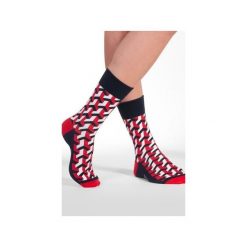 3D - kolorowe skarpetki Spox Sox. Czerwone skarpetki damskie marki N/A, w kolorowe wzory. Za 20,00 zł.