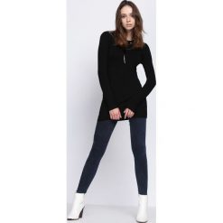 Czarna Tunika Bit Bigger. Czarne tuniki damskie Born2be, na jesień, l. Za 49,99 zł.
