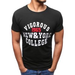 T-shirty męskie z nadrukiem: T-shirt męski z nadrukiem czarny (rx2764)