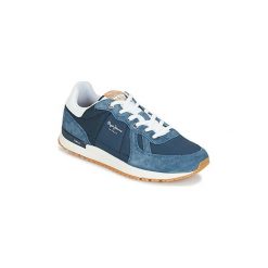 Buty Pepe jeans TINKER PRO. Niebieskie trampki męskie Pepe Jeans, bez wzorów, z jeansu, bez zapięcia. Za 319,20 zł.