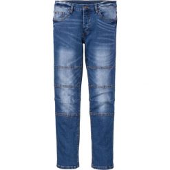Dżinsy ze stretchem Skinny Fit Straight bonprix niebieski "stone used". Niebieskie jeansy męskie marki bonprix, m, bez wzorów, z jeansu. Za 59,99 zł.