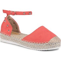 Espadryle DEEZEE - WSS899-02 Red. Czerwone espadryle damskie DeeZee, z aplikacjami, ze skóry ekologicznej, bez obcasa. W wyprzedaży za 54,99 zł.