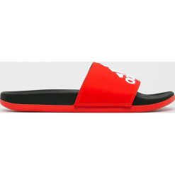Adidas Performance - Klapki. Czerwone klapki damskie Adidas, bez wzorów, z materiału, bez obcasa, na płaskiej podeszwie. Za 149,90 zł.