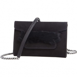 Torebka w kolorze czarnym - (S)24 x (W)16 x (G)5 cm. Czarne torebki klasyczne damskie Tosca Blu, w paski, z materiału. W wyprzedaży za 349,95 zł.
