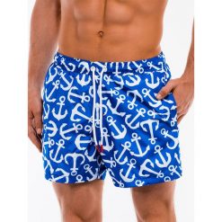 Kąpielówki męskie W139 - niebieskie. Niebieskie kąpielówki męskie Ombre Clothing, s, bez wzorów. Za 24,99 zł.