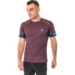 Salomon Koszulka męska Agile SS Tee Maverick bordowa r. XL (397189). Czerwone t-shirty męskie marki Salomon, m. Za 90,77 zł.