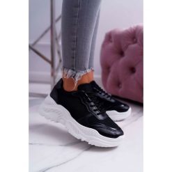Sportowe Damskie Buty Gruba Podeszwa Czarne Caden. Czarne buty sportowe damskie Tagless, bez wzorów, sportowe. Za 59,00 zł.
