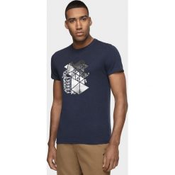 T-shirt męski TSM007 - ciemny granat melanż. Koszulki męskie s, melanż. W wyprzedaży za 39,99 zł.