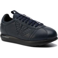 Sneakersy EMPORIO ARMANI - X4X260 XL709 A234 Eclipse/Eclipse/Ecli. Niebieskie sneakersy męskie Emporio Armani, bez zapięcia. Za 839,00 zł.