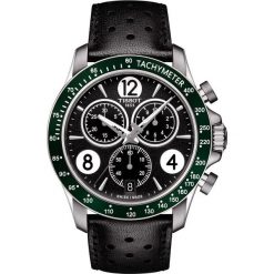 RABAT ZEGAREK TISSOT V8 T106.417.16.057.00. Czarne zegarki męskie marki TISSOT, ze stali. W wyprzedaży za 1452,00 zł.