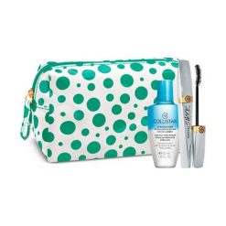 Kosmetyczki damskie: Collistar Mascara Shock Kit Zestaw dla kobiet Tusz do rzęs 8 ml + Płyn do demakijażu Gentle Two Phase 50 ml + Kosmetyczka