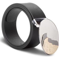 Pasek Męski VERSACE COLLECTION - V910234 VM00403 V184 95 Nero/Grigio Scuro. Czarne paski męskie marki Versace Collection, w paski, ze skóry. Za 1129,00 zł.