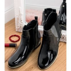 Botki damskie Abloom 3811 Czarne. Czarne botki damskie ABLOOM, z tkaniny, na niskim obcasie, na obcasie, bez zapięcia. Za 119,00 zł.
