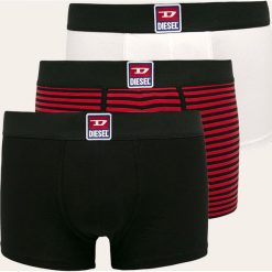 Diesel - Bokserki (3-pack). Czarne bokserki męskie Diesel, bez wzorów, z elastanu. W wyprzedaży za 179,90 zł.