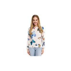 Bluzki Moe M253 Bluzka w motyle. Szare bralety damskie marki Moe, l. Za 105,00 zł.