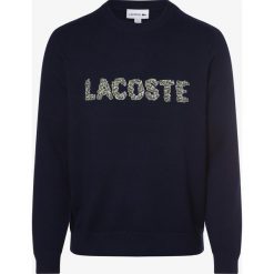 Lacoste - Sweter męski, niebieski. Niebieskie swetry męskie Lacoste, s, z aplikacjami. Za 699,95 zł.