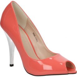 CZÓŁENKA CASU S8066. Pomarańczowe buty ślubne damskie Casu, na koturnie. Za 64,99 zł.