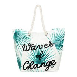 Roxy Damska Torebka Waves Of Change. Szare torby damskie plażowe Roxy, z napisami, z bawełny, sportowe, bez dodatków. Za 196,00 zł.
