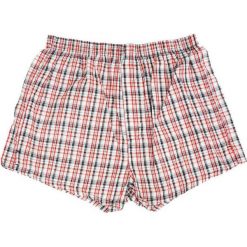 Czerwono-Czarne Luźne Męskie Bokserki, w Drobną Kratkę, 100% BAWEŁNA -Pako Jeans MAJBPJNSLUZNE56. Czerwone majtki męskie w kratkę, z bawełny. Za 24,00 zł.