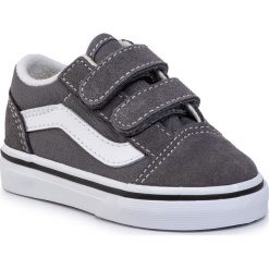 Tenisówki VANS - Old Skool V VN0A38JN1951 Pewter/Truwhite. Szare trampki dziewczęce Vans, bez wzorów, ze skóry, na rzepy. W wyprzedaży za 129,00 zł.
