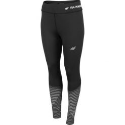 Legginsy do biegania damskie SPDF101 - głęboka czerń. Czarne legginsy sportowe damskie marki 4f, bez wzorów, z dzianiny, do biegania. Za 169,99 zł.