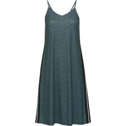Sukienka bonprix zielony oceaniczny w kropki. Zielone sukienki damskie bonprix, w paski, z dekoltem w serek, bez rękawów. Za 79,99 zł.