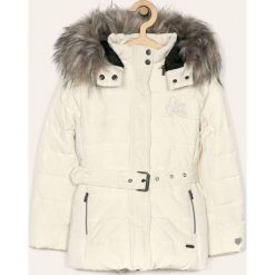Pepe Jeans - Kurtka puchowa dziecięca Christina 128-180 cm. Białe kurtki dziewczęce z poliesteru, długie. W wyprzedaży za 419,90 zł.