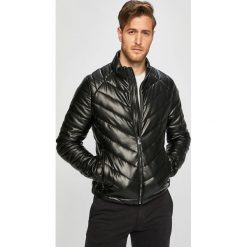 Trussardi Jeans - Kurtka. Czarne płaszcze męskie Trussardi Jeans, s, bez wzorów, z elastanu, krótkie, bez kaptura. Za 999,90 zł.
