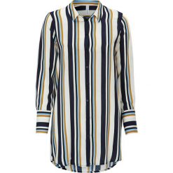 Soyaconcept Długa koszula w paski Esma granatowy kolorowy female niebieski/ze wzorem XL (44). Niebieskie bluzki damskie Soyaconcept, na co dzień, s, w paski, z tkaniny, eleganckie, bez kołnierzyka, z długim rękawem. Za 189,00 zł.
