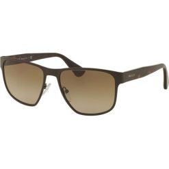 Okulary przeciwsłoneczne "0PR 55SS" w kolorze brązowym. Brązowe okulary przeciwsłoneczne męskie marki Balenciaga, Prada, Tom Ford, z tworzywa sztucznego. W wyprzedaży za 599,95 zł.