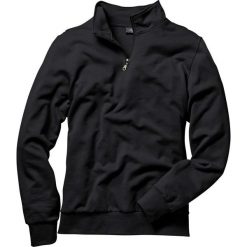 Bluza ze stójką bonprix czarny. Czarne bluzy męskie bonprix, s, bez wzorów, ze stójką, bez rękawów, bez kaptura. Za 69,99 zł.